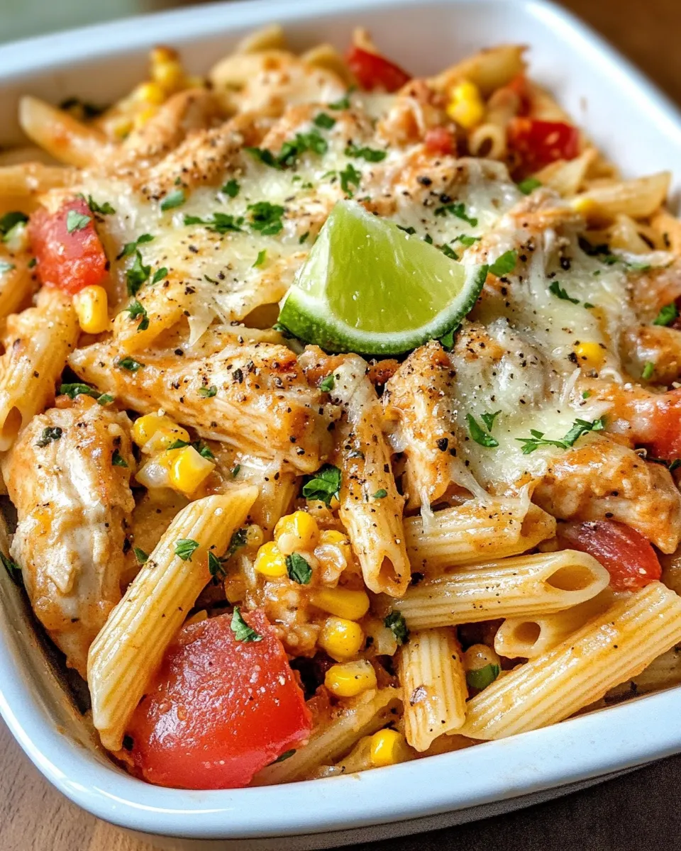 Classic Chipotle Lime Chicken Penne Bake dish photo