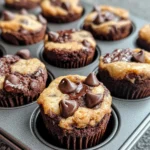 Homemade Chocolate Chip Cookie Brownie Cups photo