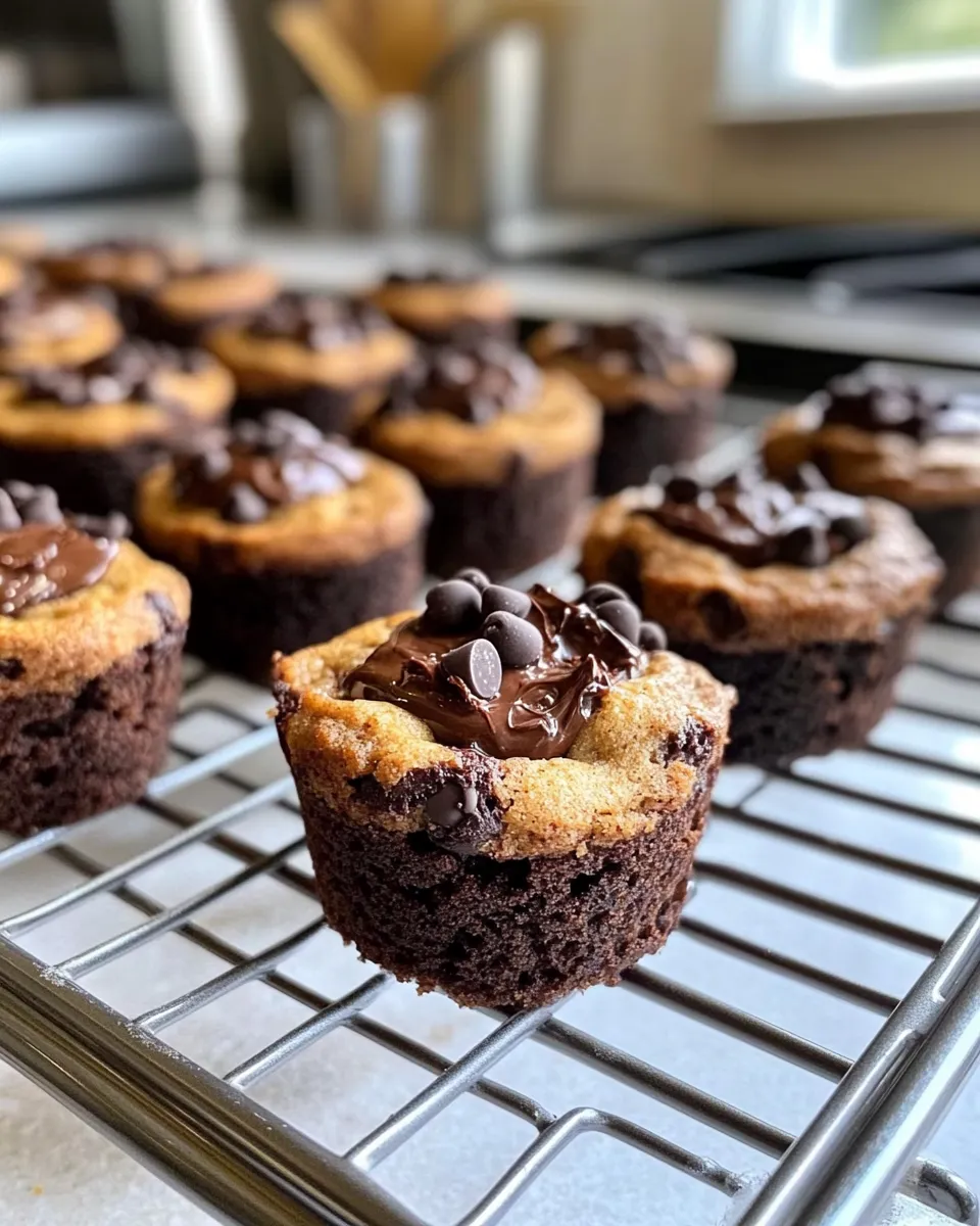 Easy Chocolate Chip Cookie Brownie Cups recipe photo