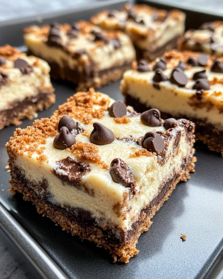 Delicious Chocolate Chip Cookie Cheesecake Bars photo