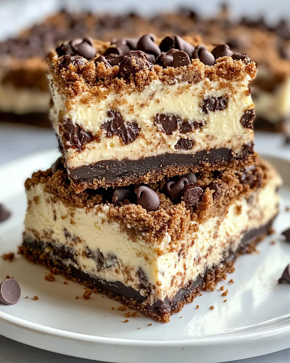 Classic Chocolate Chip Cookie Cheesecake Bars image