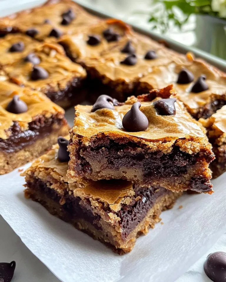 Homemade Chocolate Chip Cookie Fudge Squares photo