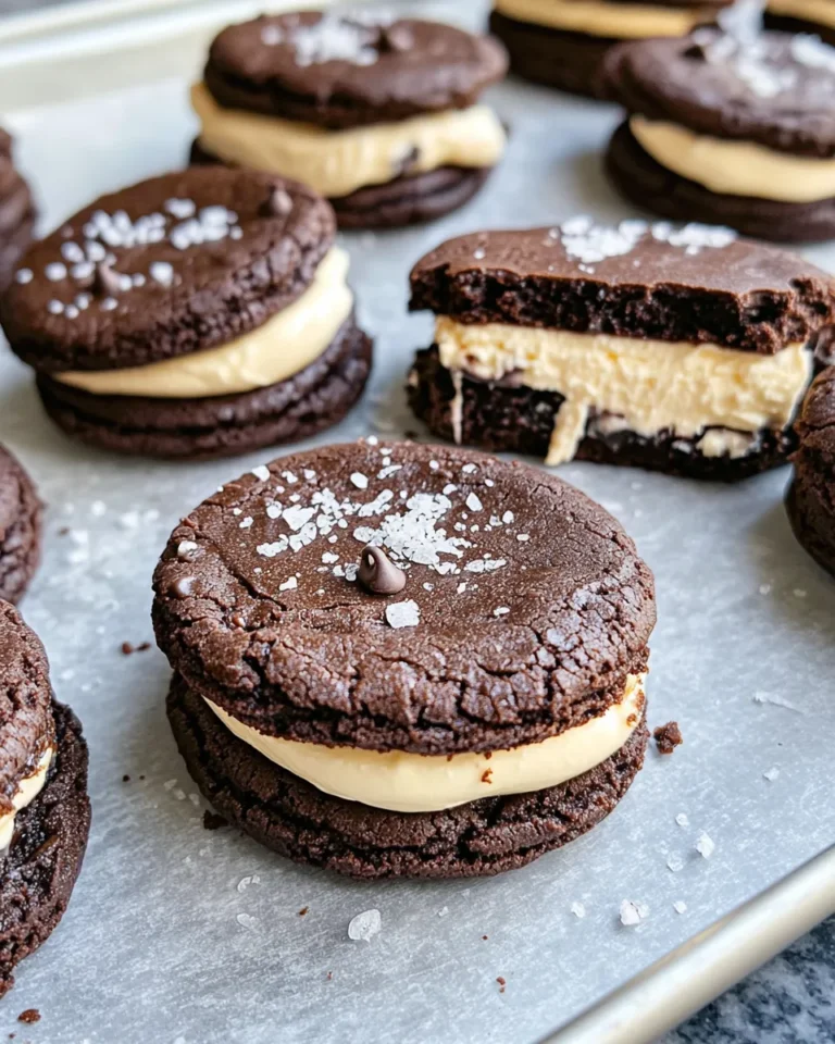 Homemade Chocolate Fudge Cookie Sandwiches photo