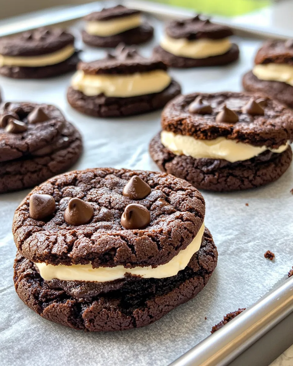 Easy Chocolate Fudge Cookie Sandwiches recipe image