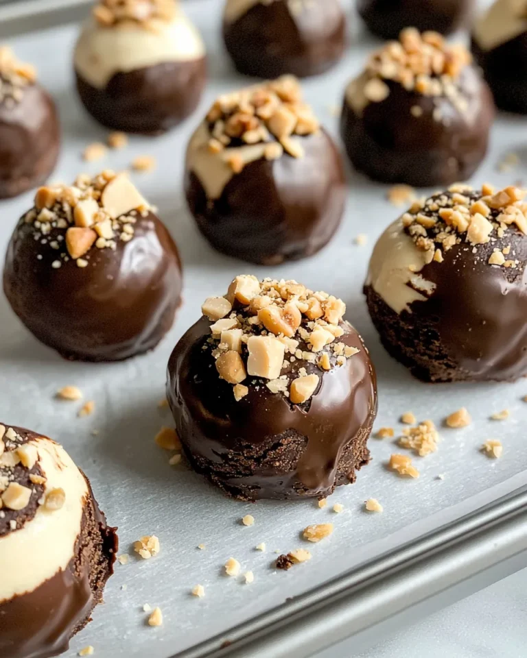 Homemade Chocolate Peanut Butter Cheesecake Bites photo