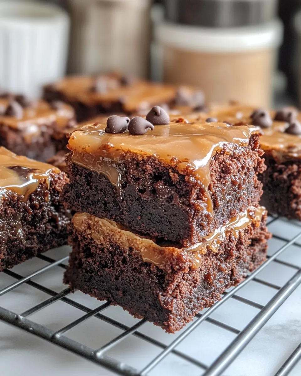 Classic Coffee Caramel Swirl Brownies image