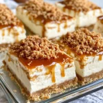 Homemade Creamy Caramel Cheesecake Squares photo