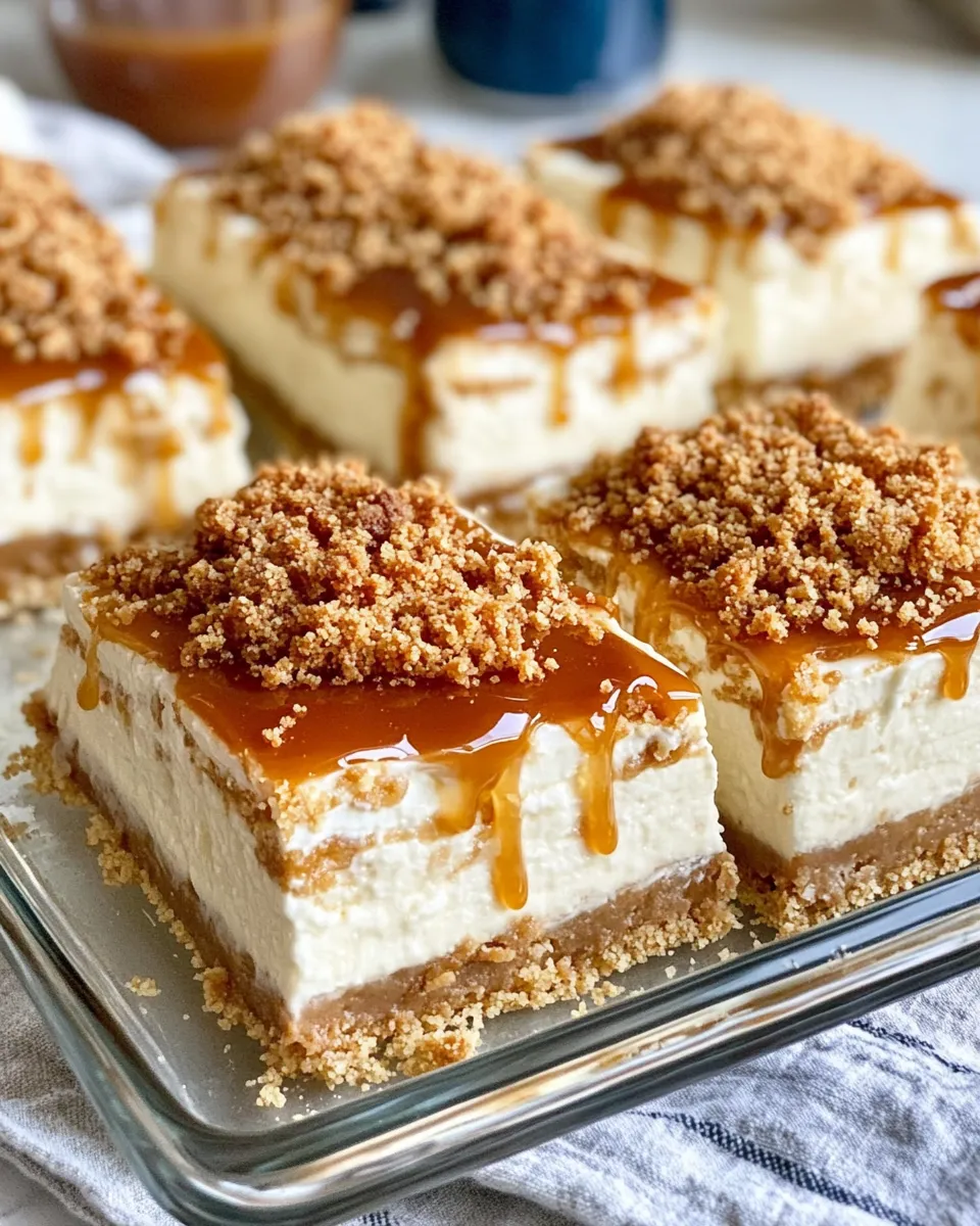 Homemade Creamy Caramel Cheesecake Squares photo