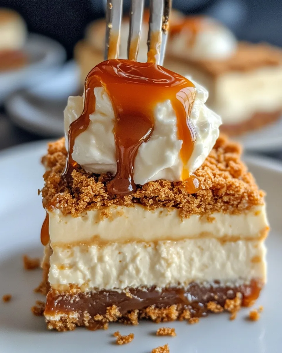 Classic Creamy Caramel Cheesecake Squares image