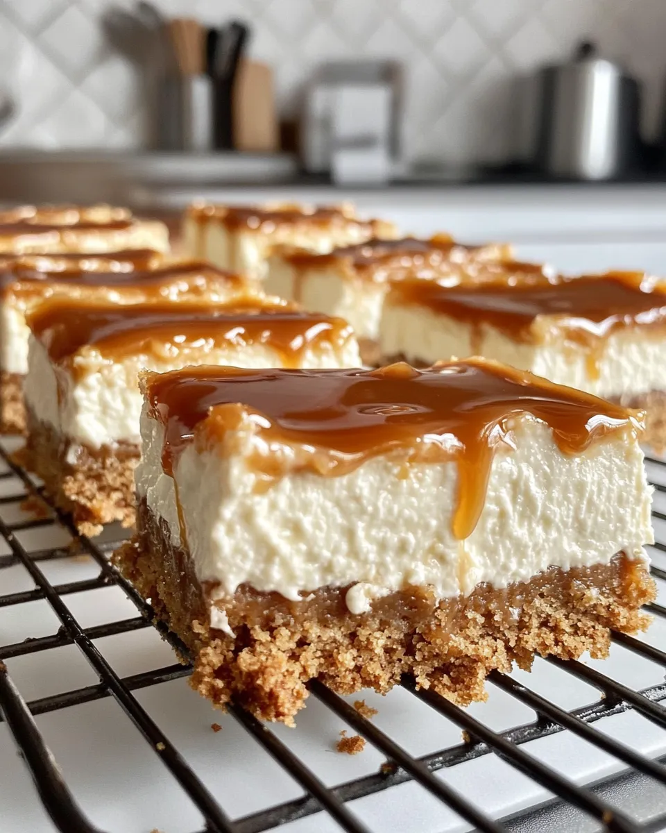 Easy Creamy Caramel Cheesecake Squares recipe photo
