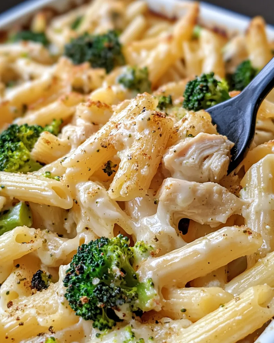 Classic Creamy Chicken & Broccoli Pasta Bake dish photo