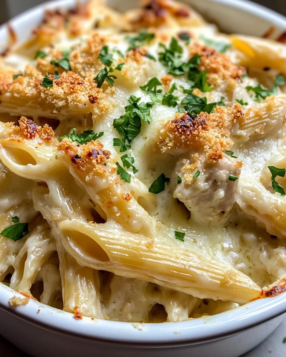 Classic Creamy Garlic Parmesan Pasta Bake dish photo