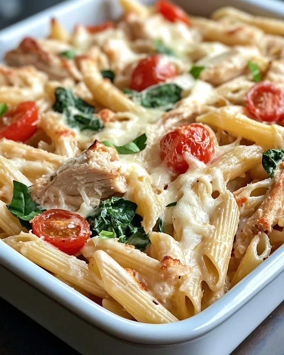 Delicious Creamy Greek Chicken Pasta Bake dish photo