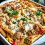 Homemade Creamy Italian Sausage Pasta Bake recipe photo