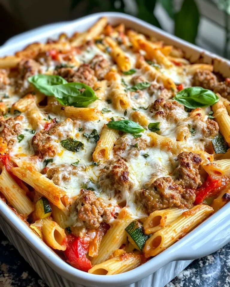 Homemade Creamy Italian Sausage Pasta Bake recipe photo