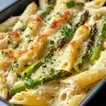Homemade Creamy Lemon Asparagus Pasta Bake recipe photo