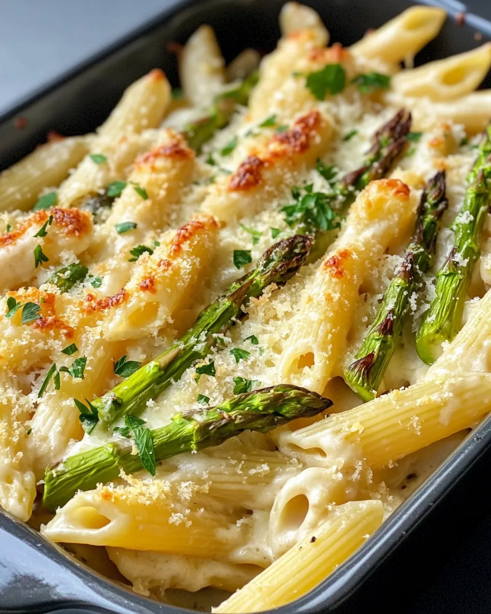 Homemade Creamy Lemon Asparagus Pasta Bake recipe photo