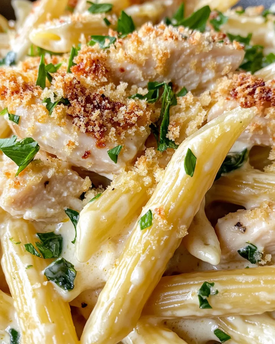 Homemade Creamy Lemon Chicken Penne Bake recipe photo