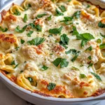 Homemade Creamy Ranch Chicken Tortellini Bake photo