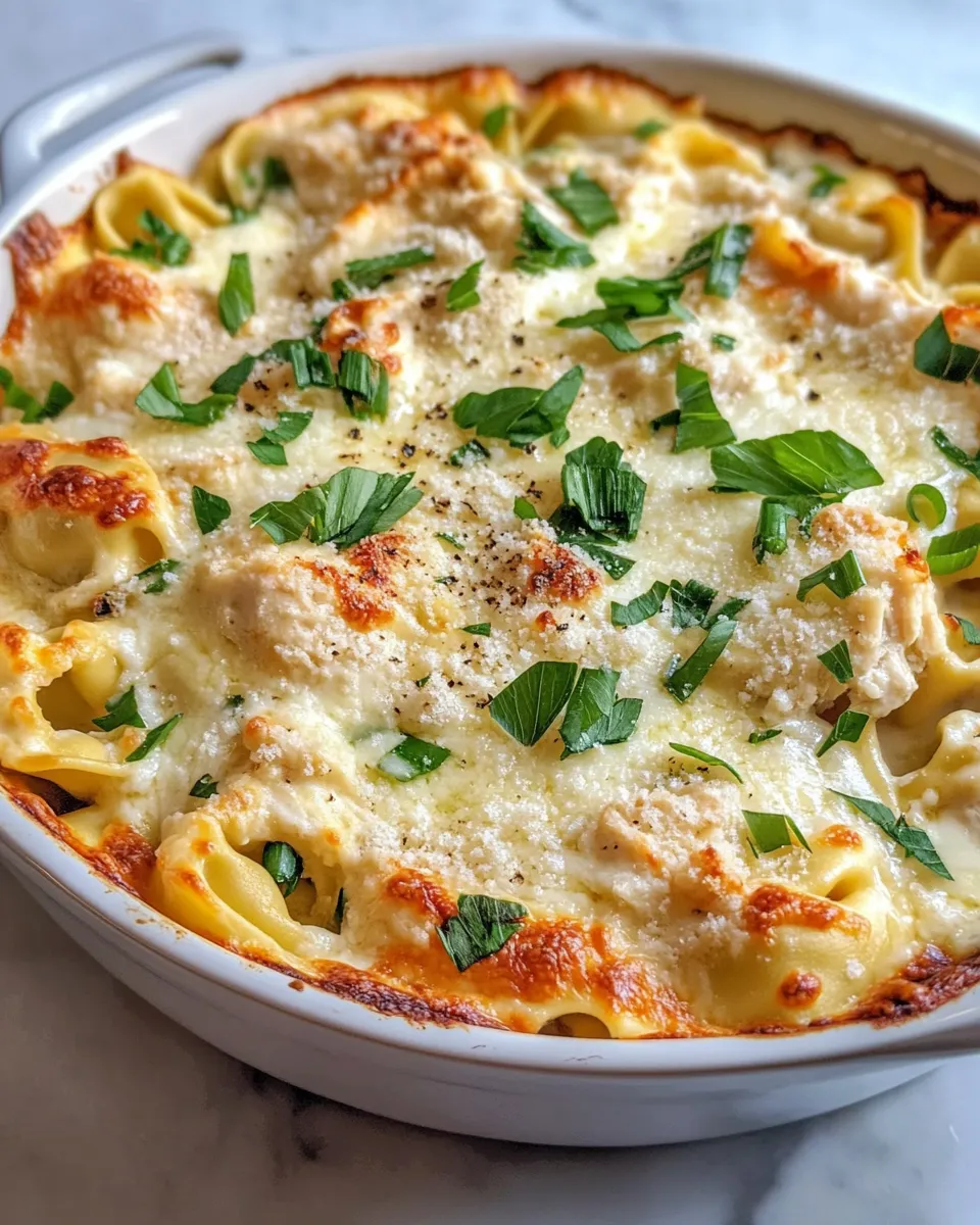 Homemade Creamy Ranch Chicken Tortellini Bake photo