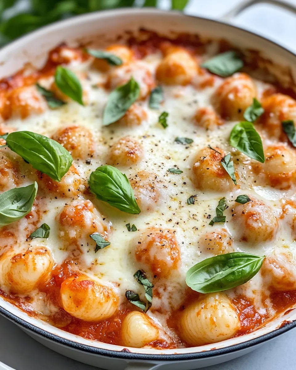 Homemade Creamy Tomato Basil Gnocchi Bake recipe photo