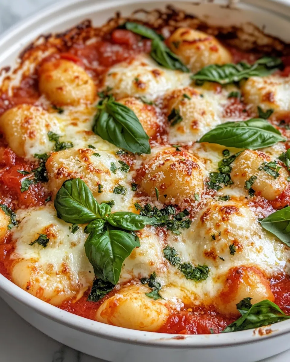 Classic Creamy Tomato Basil Gnocchi Bake dish photo