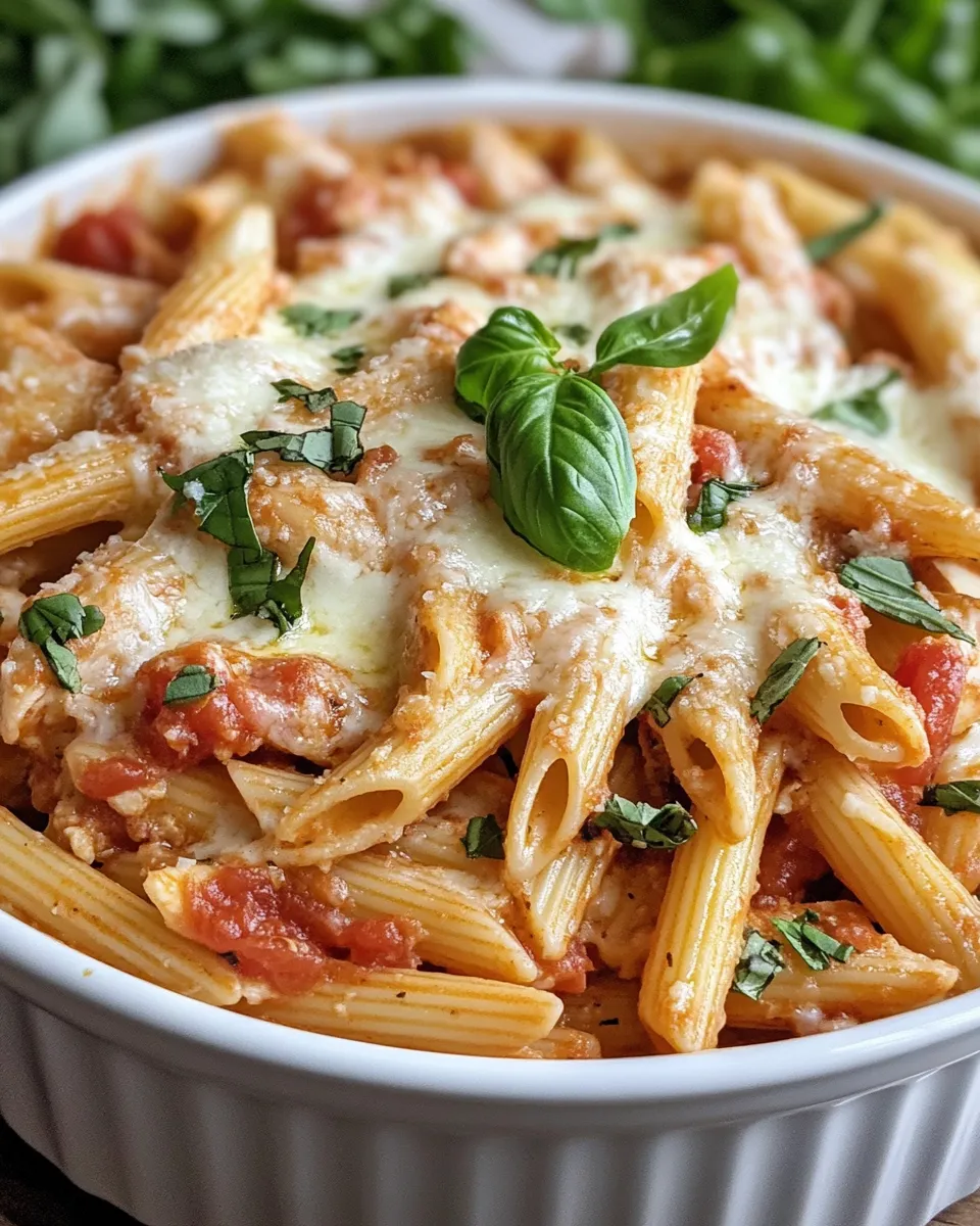 Classic Creamy Tomato Vodka Penne Bake dish photo
