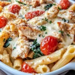 Homemade Creamy Tuscan Chicken Pasta Bake recipe photo