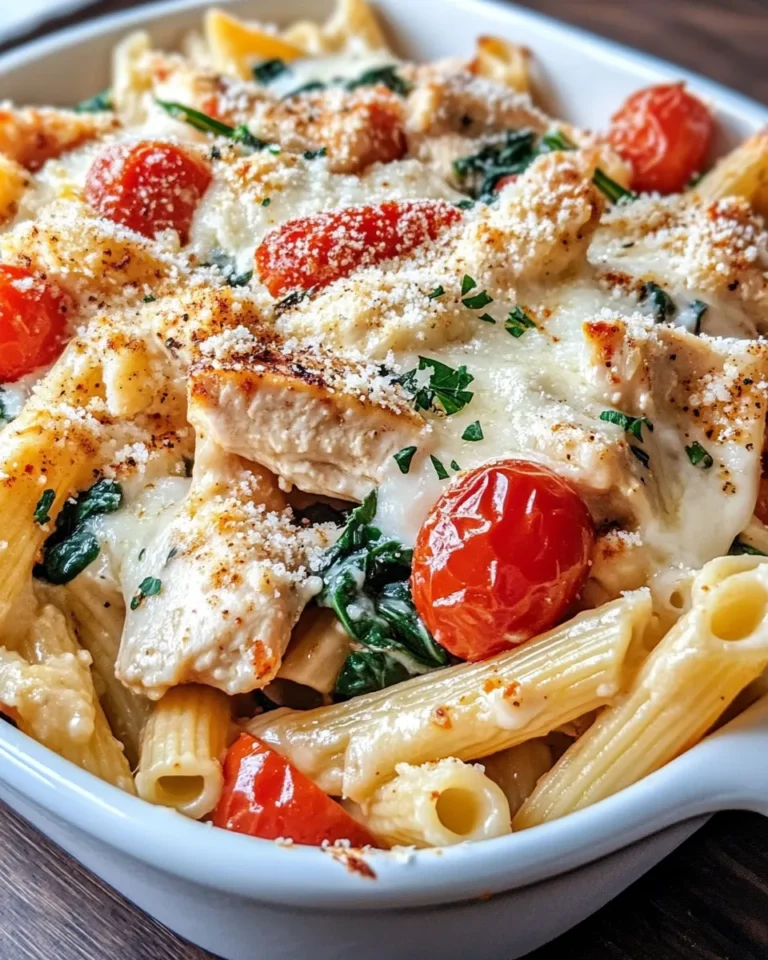 Homemade Creamy Tuscan Chicken Pasta Bake recipe photo