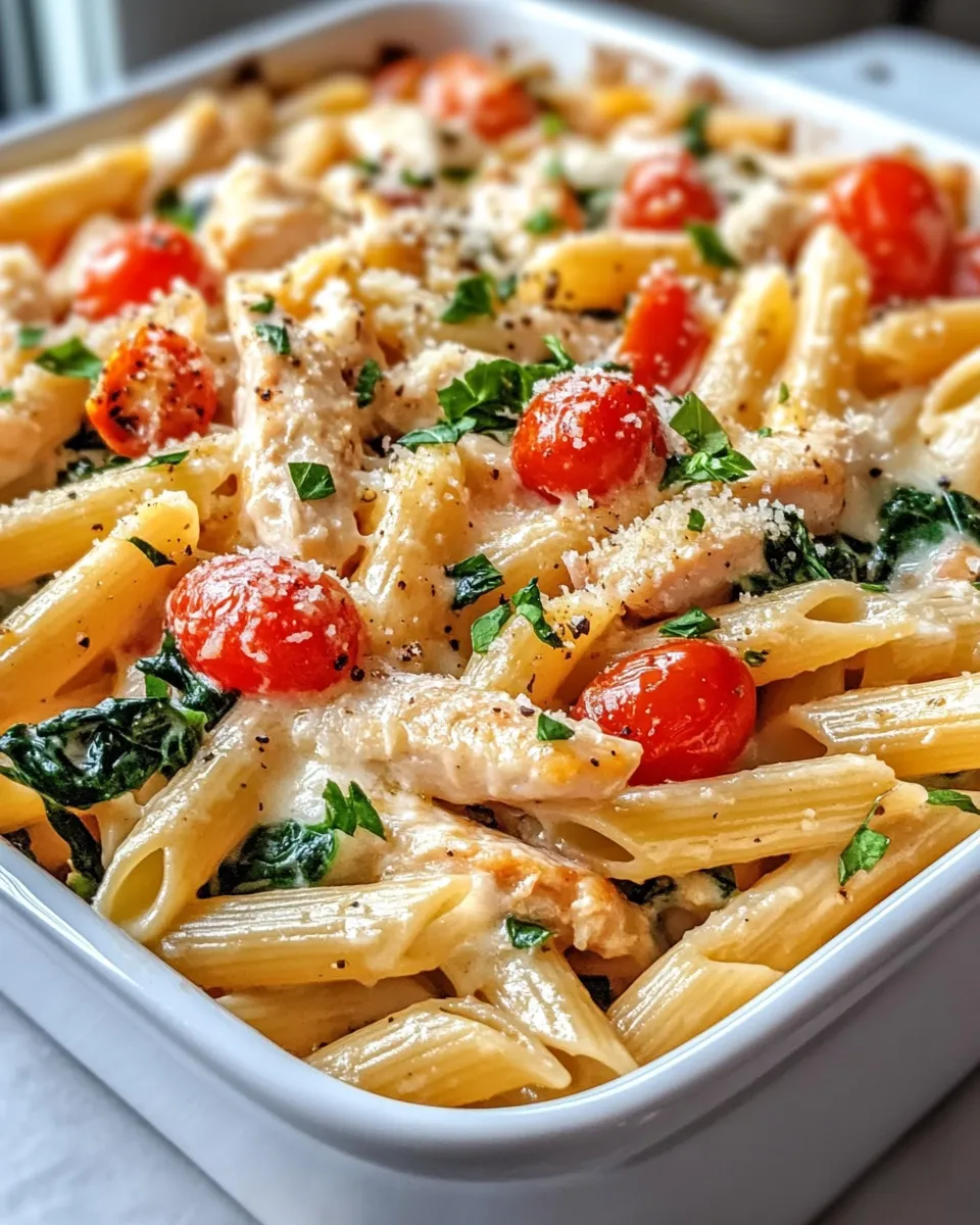 Classic Creamy Tuscan Chicken Pasta Bake dish photo