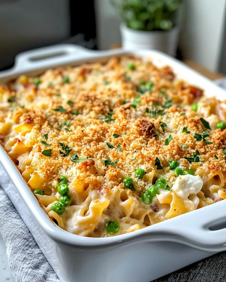 Homemade Creamy White Cheddar Chicken Pasta Casserole photo
