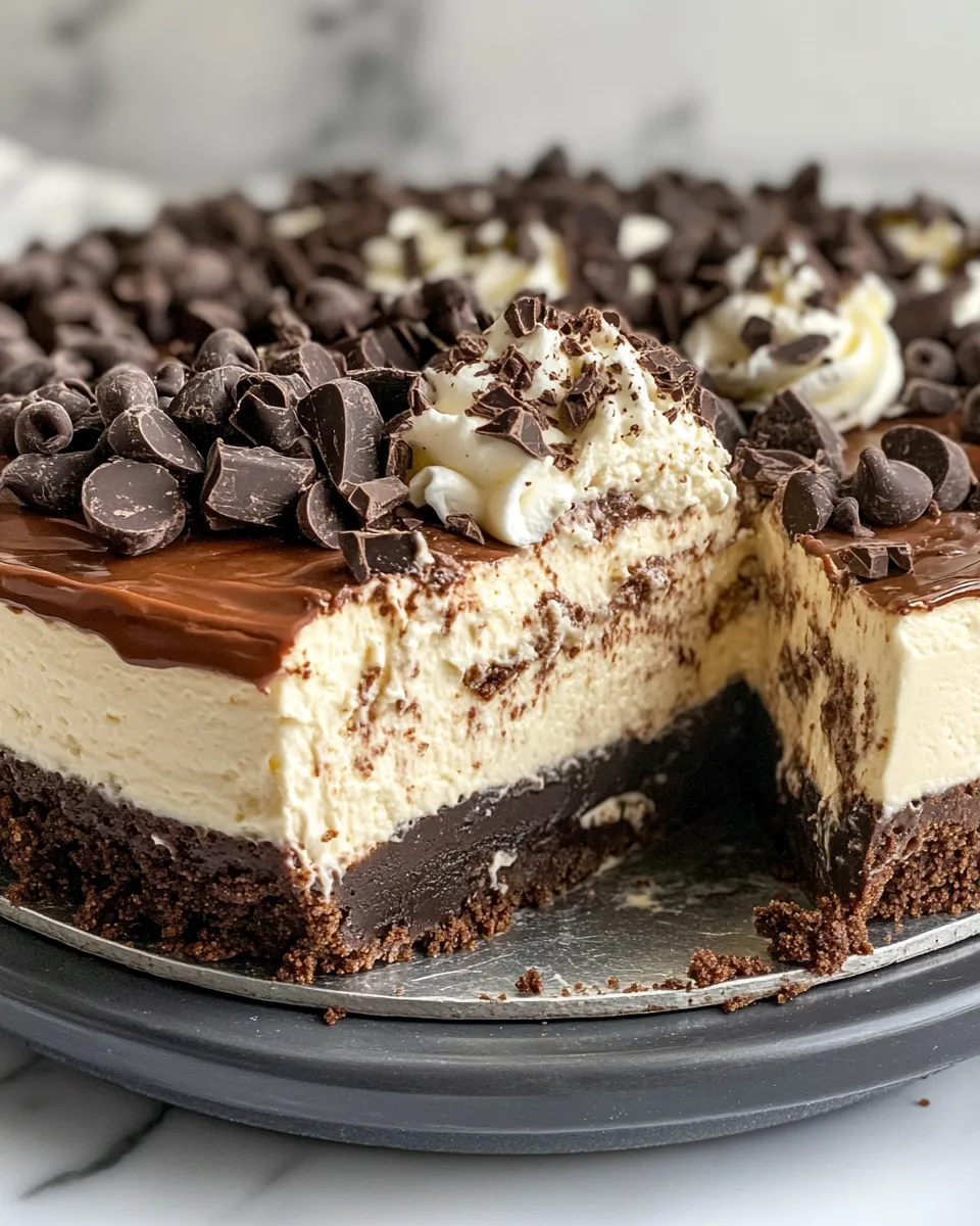 Classic Decadent Triple Chocolate Cheesecake image