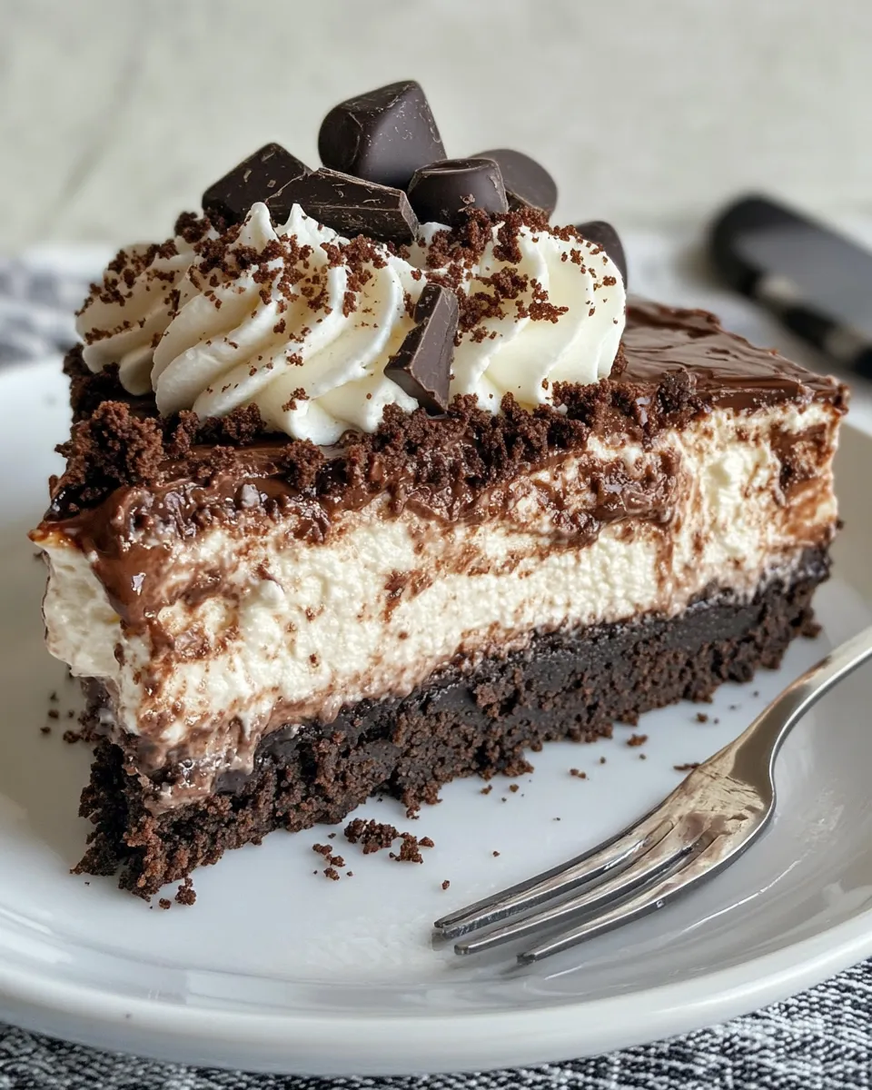 Easy Decadent Triple Chocolate Cheesecake recipe image
