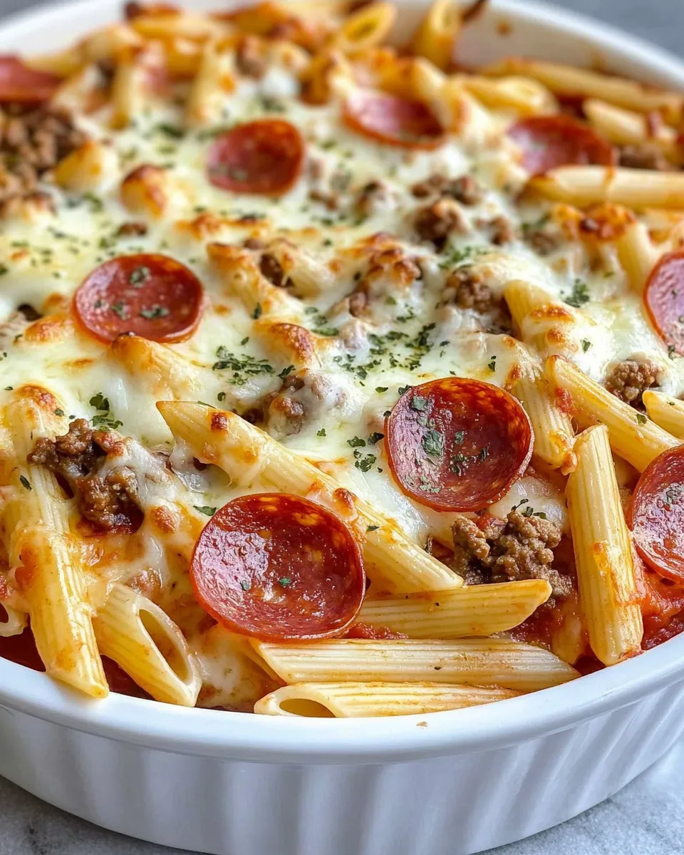 Easy Deep-Dish Pepperoni Pizza Pasta recipe photo
