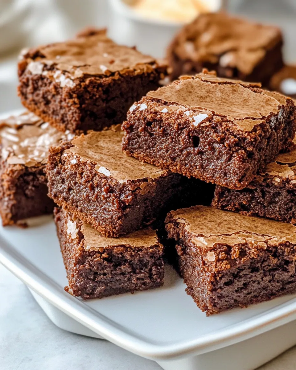 Delicious Double Chocolate Espresso Brownies plate image