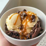 Homemade Espresso Caramel Brownie Sundaes photo