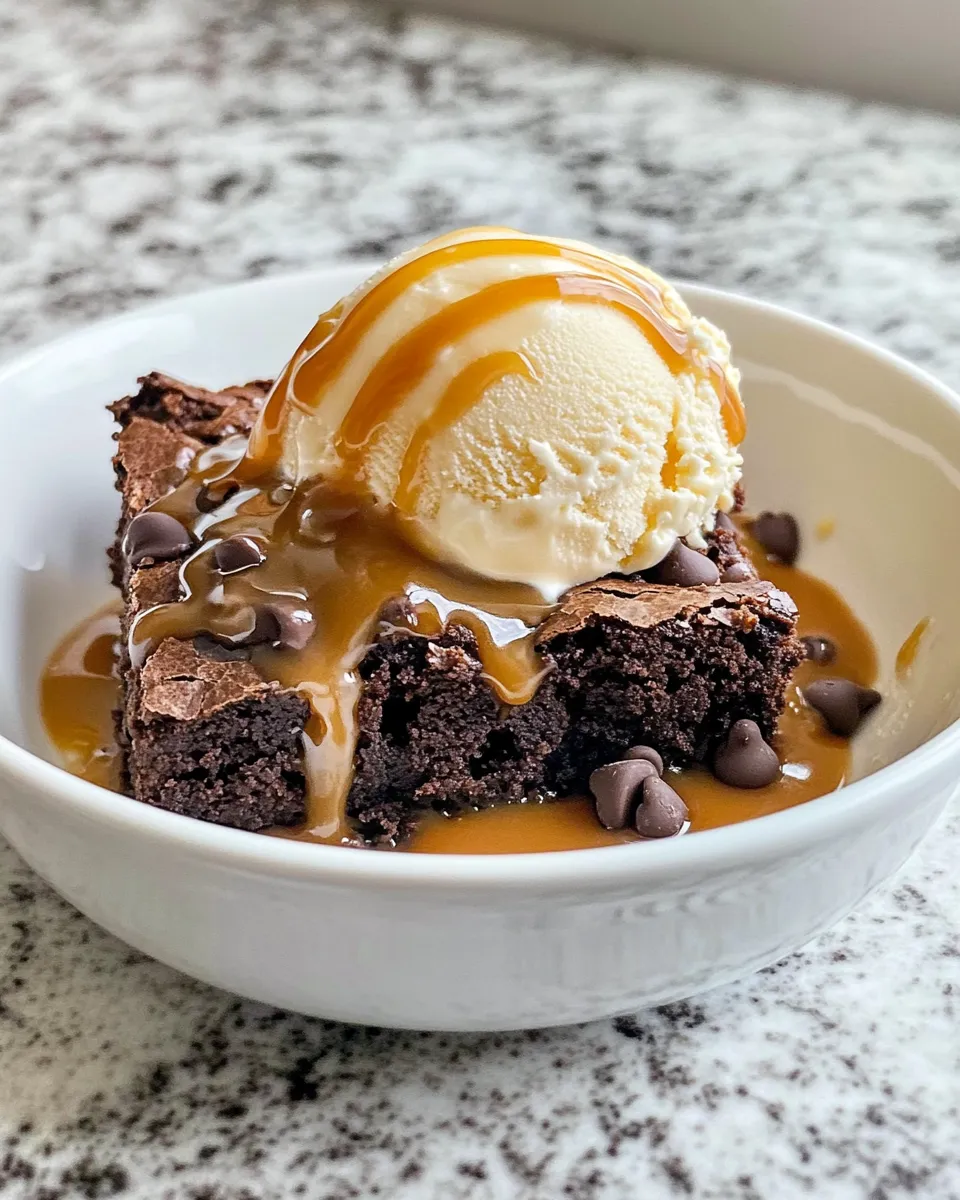 Classic Espresso Caramel Brownie Sundaes image