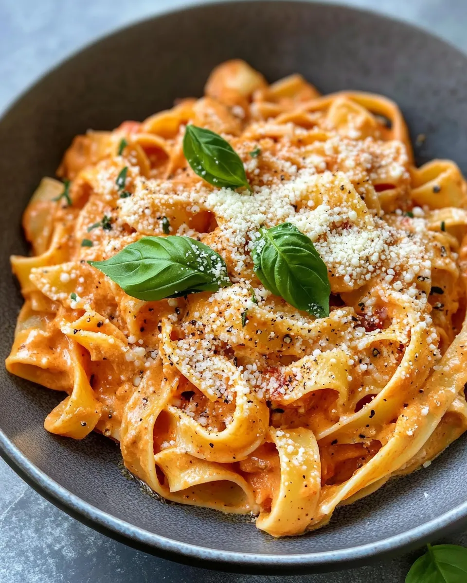 Easy Fire-Roasted Red Pepper Pasta recipe image