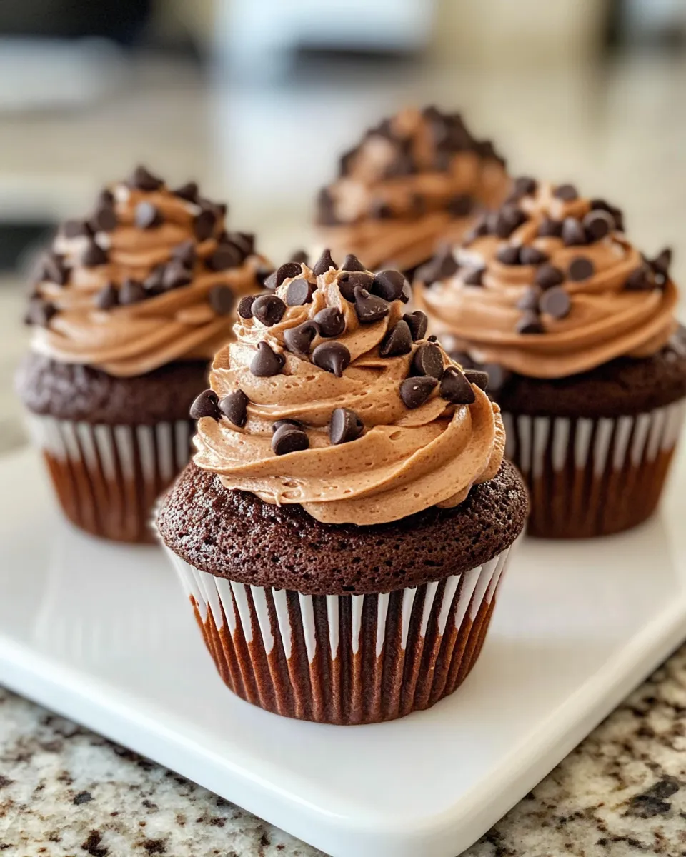 Easy Fluffy Chocolate Mousse Cupcakes recipe photo