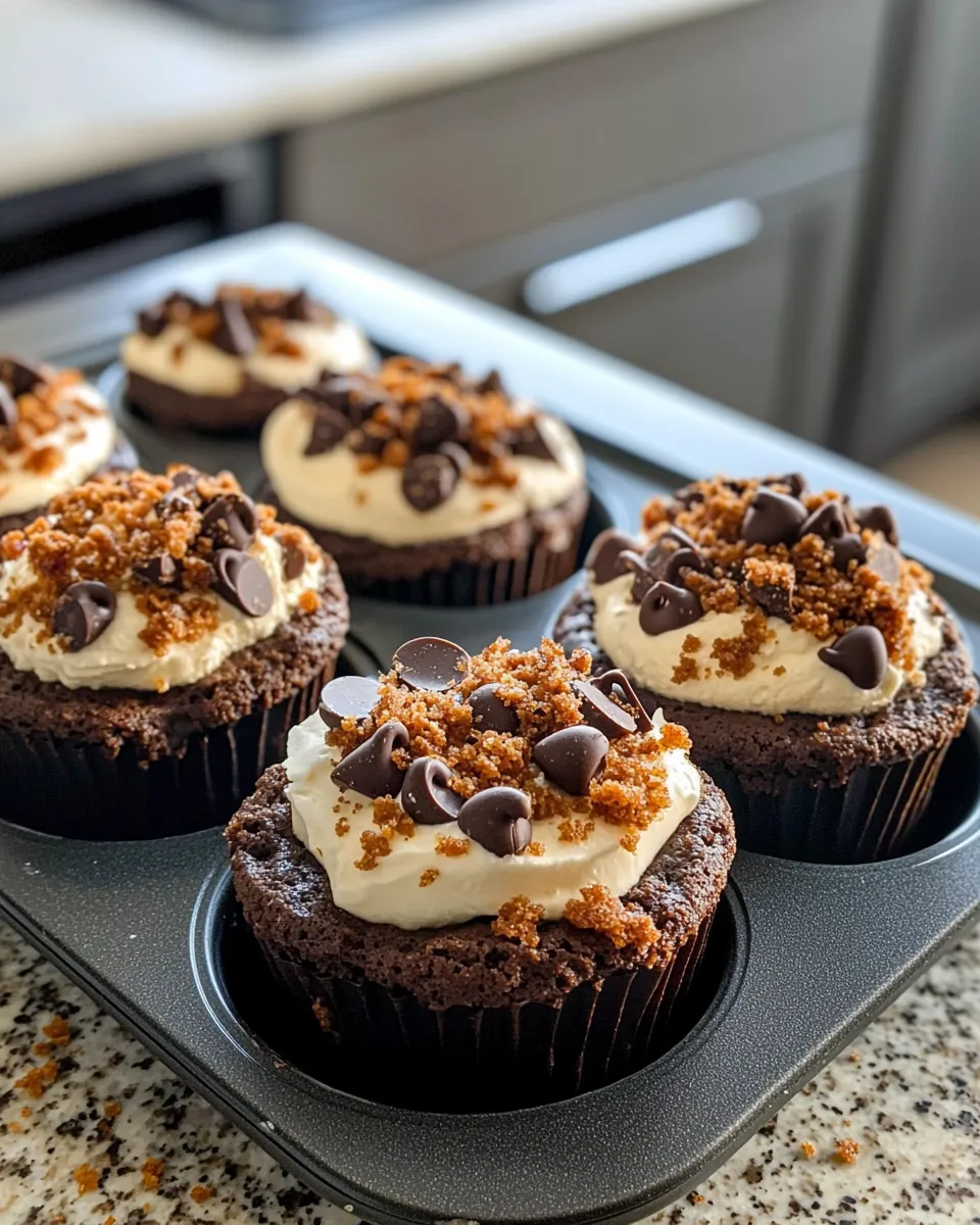 Easy Fluffy Cream Cheese Brownie Cups recipe photo
