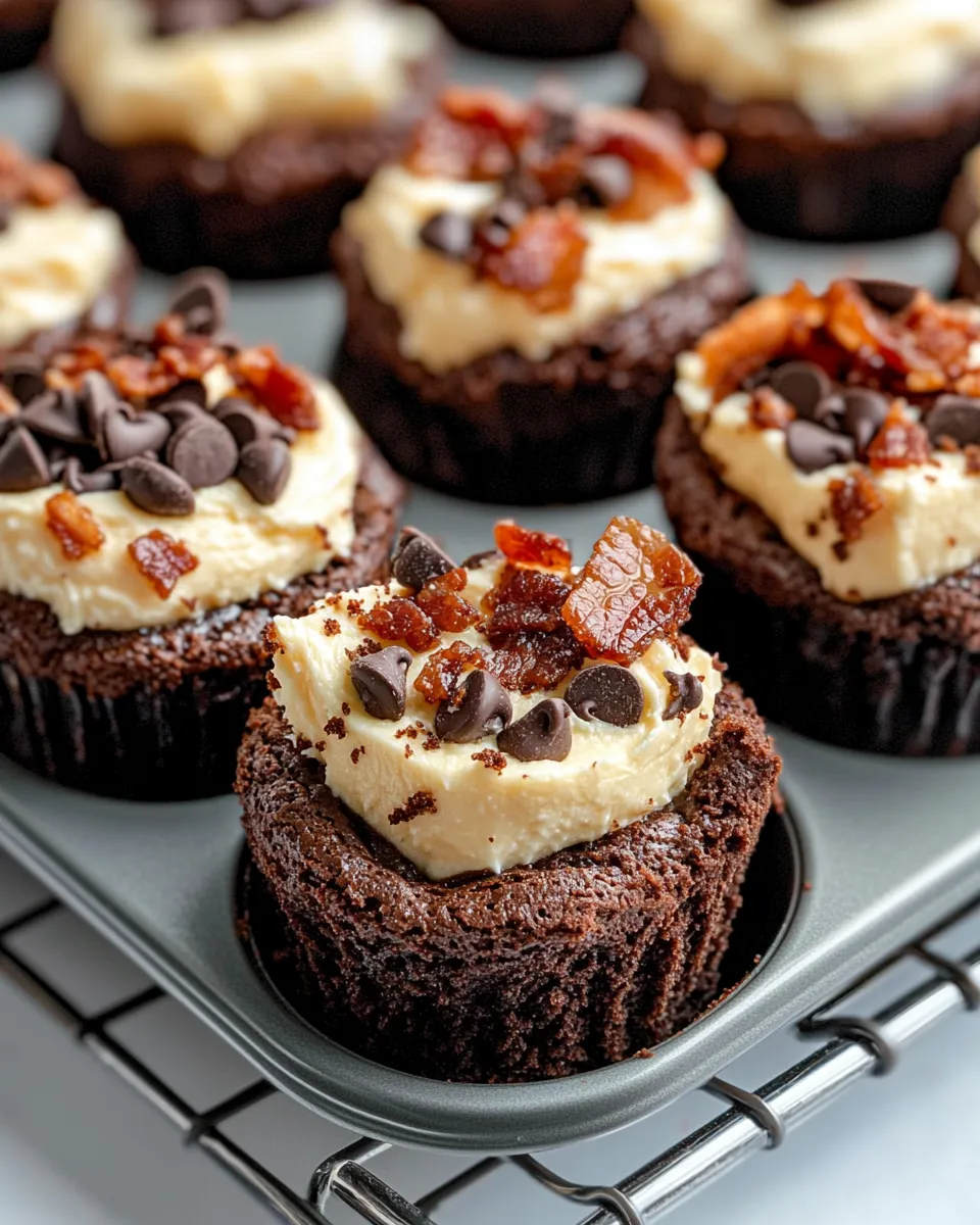 Delicious Fluffy Cream Cheese Brownie Cups shot