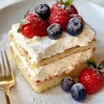 Homemade Fluffy Vanilla Bean Mousse Cake recipe photo