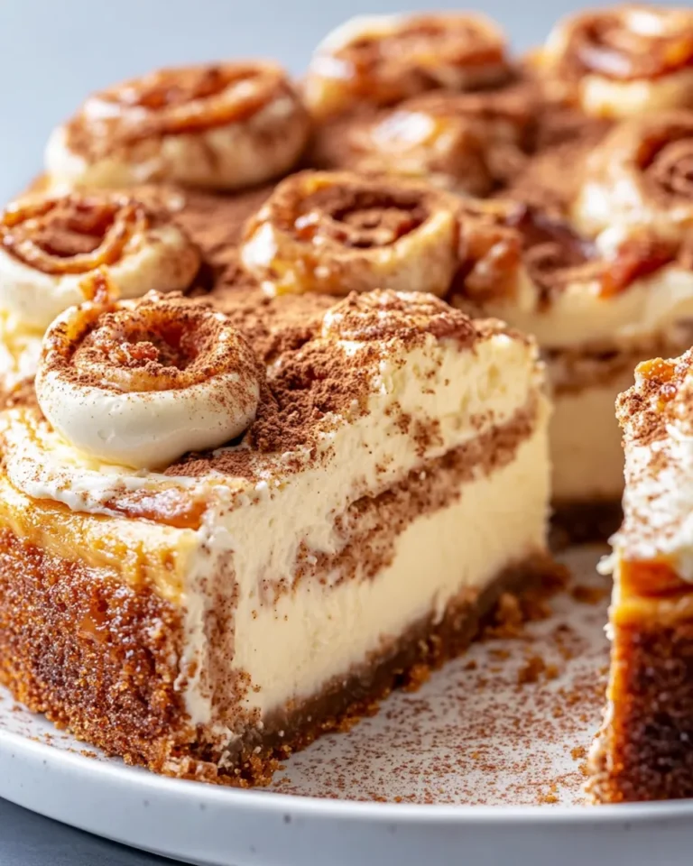Homemade Fluffy & Creamy Cinnamon Roll Cheesecake photo