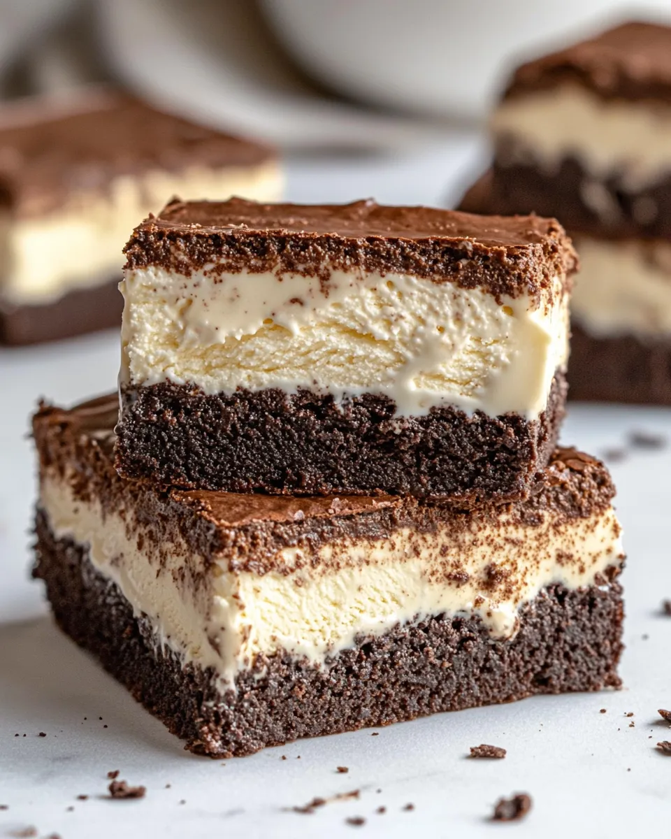 Classic Fudgy Brownie Ice Cream Sandwiches recipe image