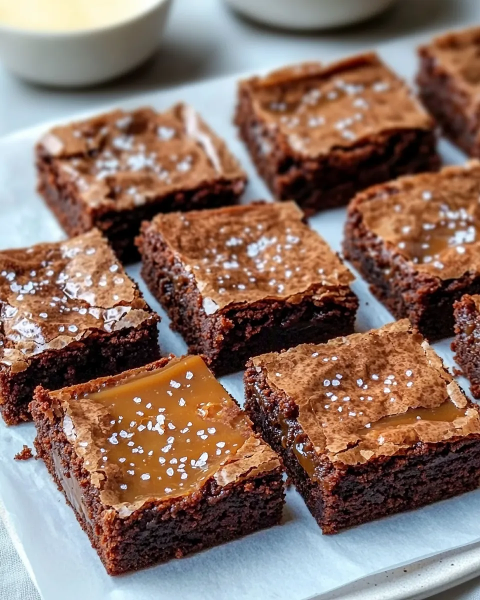 Classic Fudgy Salted Caramel Brownies image