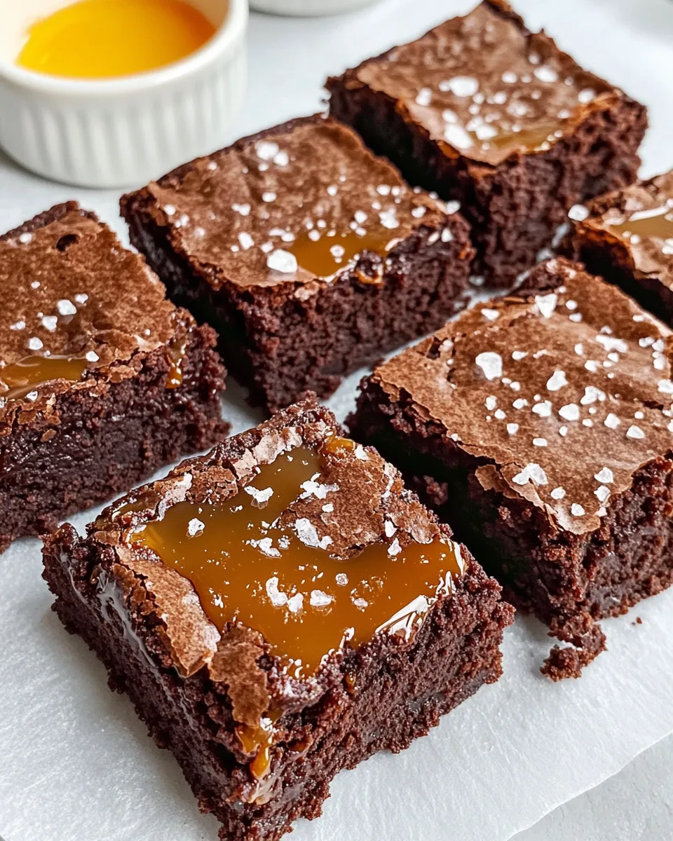 Easy Fudgy Salted Caramel Brownies recipe photo