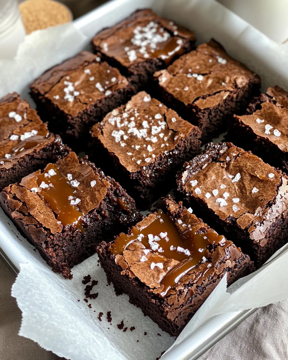 Delicious Fudgy Salted Caramel Brownies dish photo