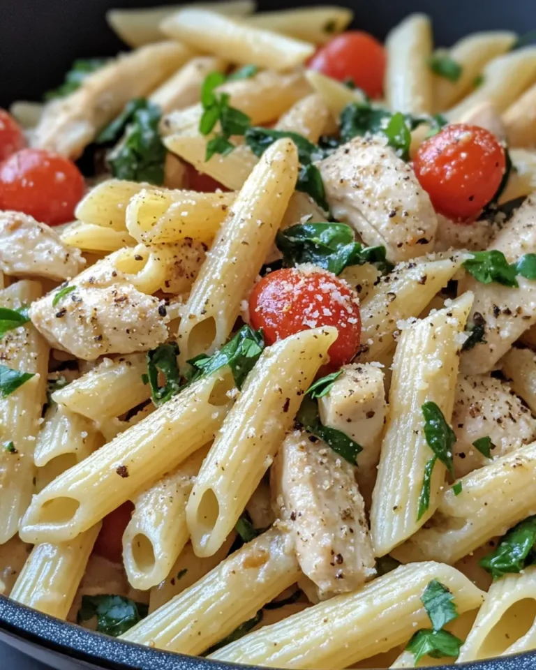 Homemade Garlic Herb Chicken Penne Skillet photo