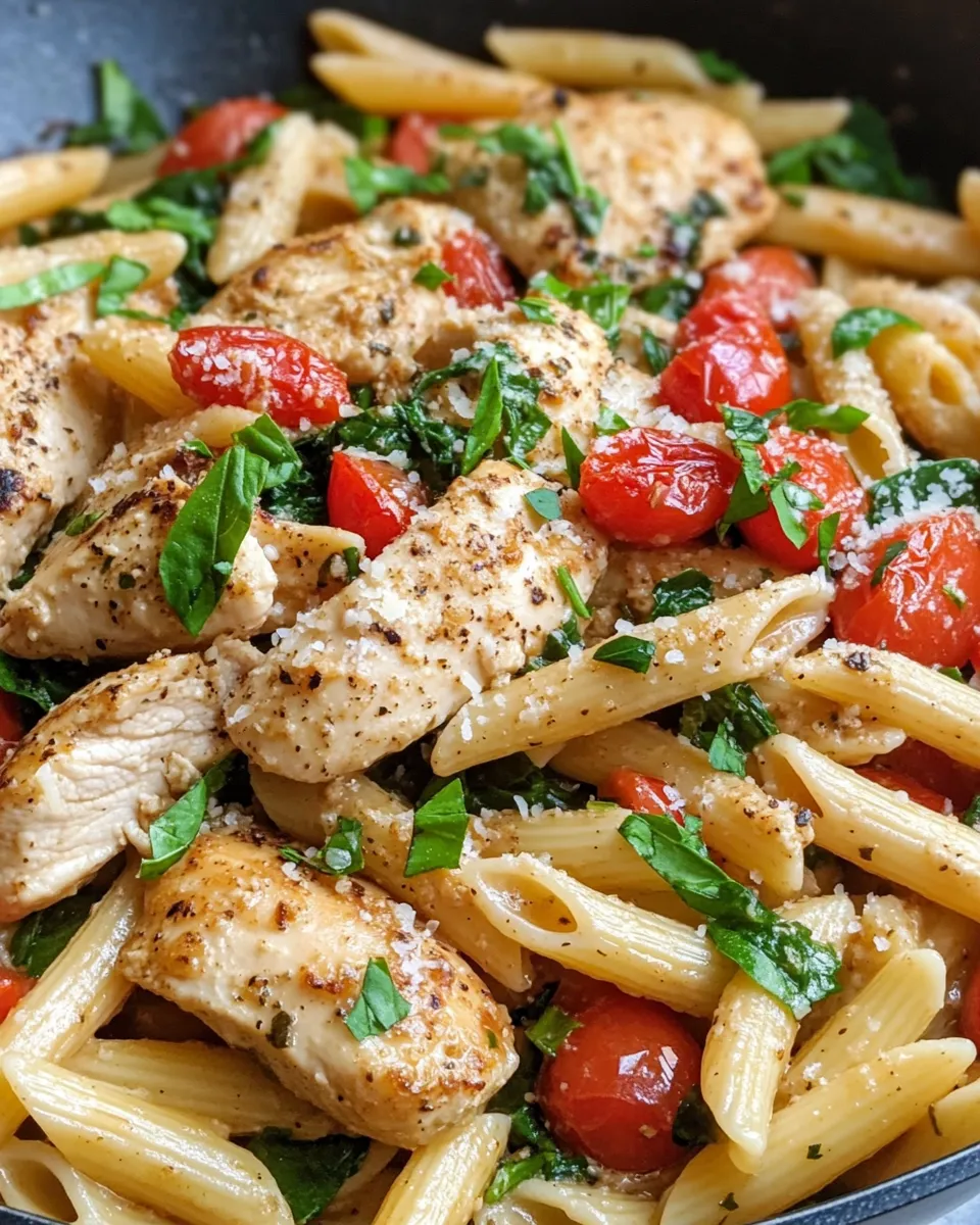 Classic Garlic Herb Chicken Penne Skillet image