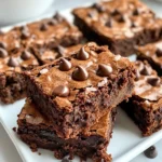 Homemade Gooey Chocolate Chip Brownie Bars photo